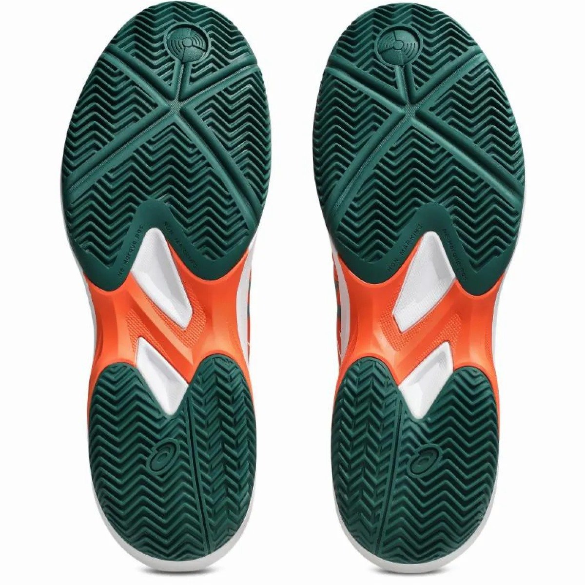 Asics Game FF Padel Orange Green Shoes - Image 2