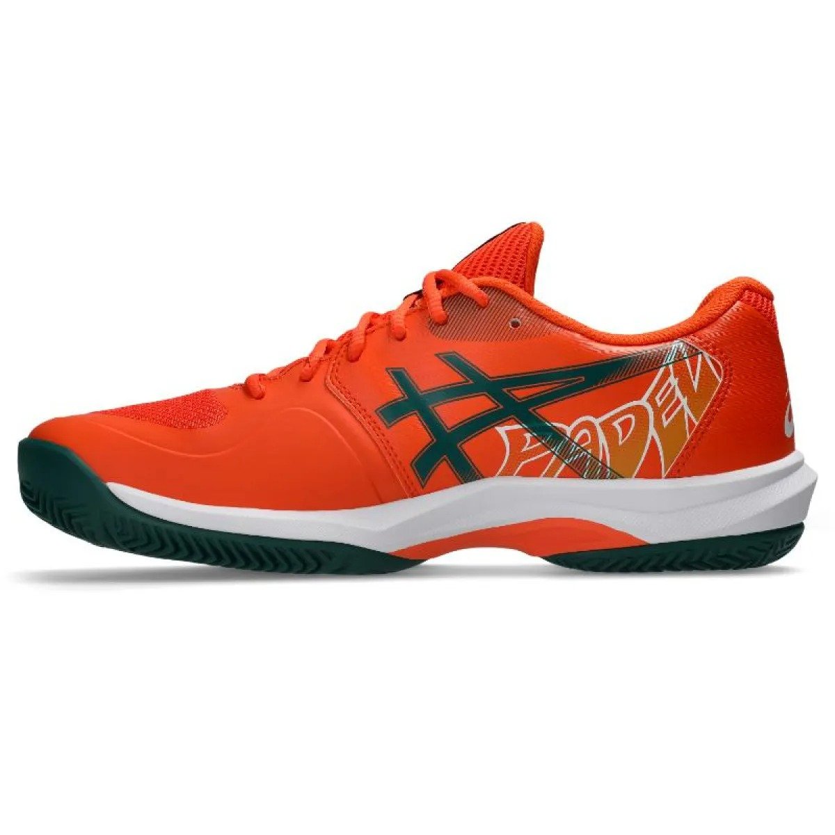 Asics Game FF Padel Orange Green Shoes - Image 3