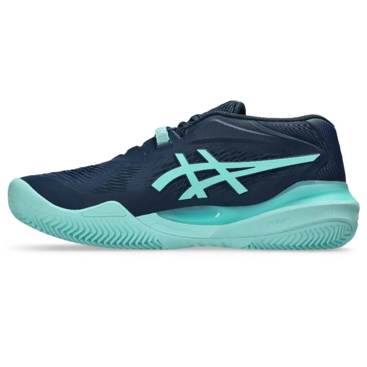 Asics Gel Resolution X Clay Dark Blue Mint Shoes - Image 3