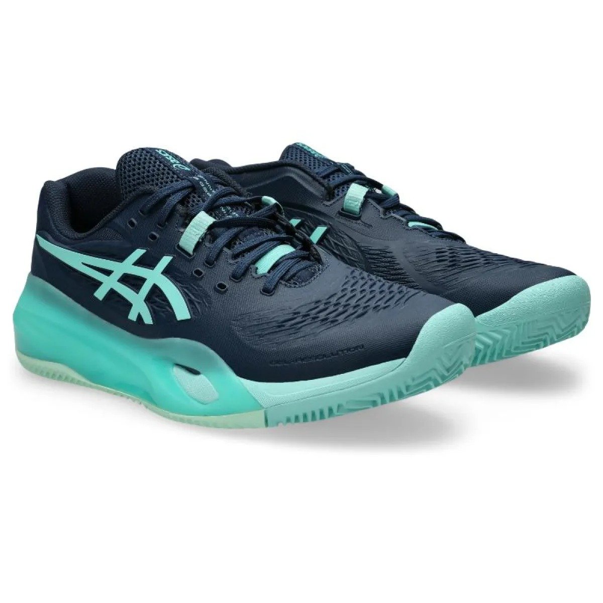 Asics Gel Resolution X Clay Dark Blue Mint Shoes - Image 4