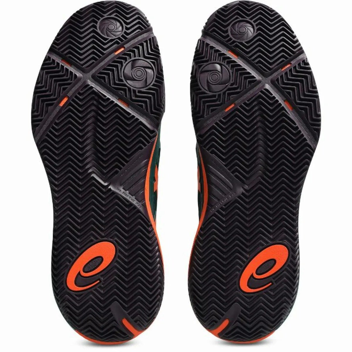 Asics Gel Resolution X Padel Green Orange Shoes - Image 5