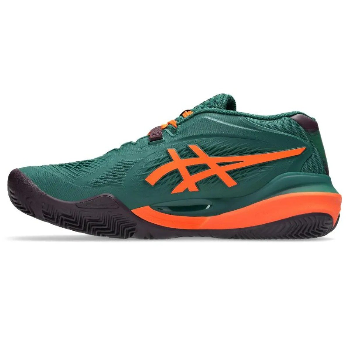 Asics Gel Resolution X Padel Green Orange Shoes - Image 4