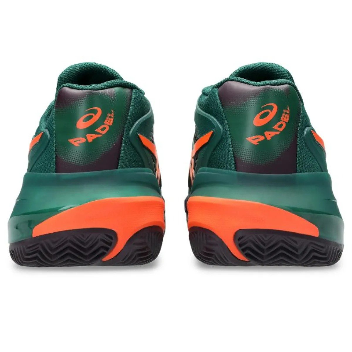 Asics Gel Resolution X Padel Green Orange Shoes - Image 2