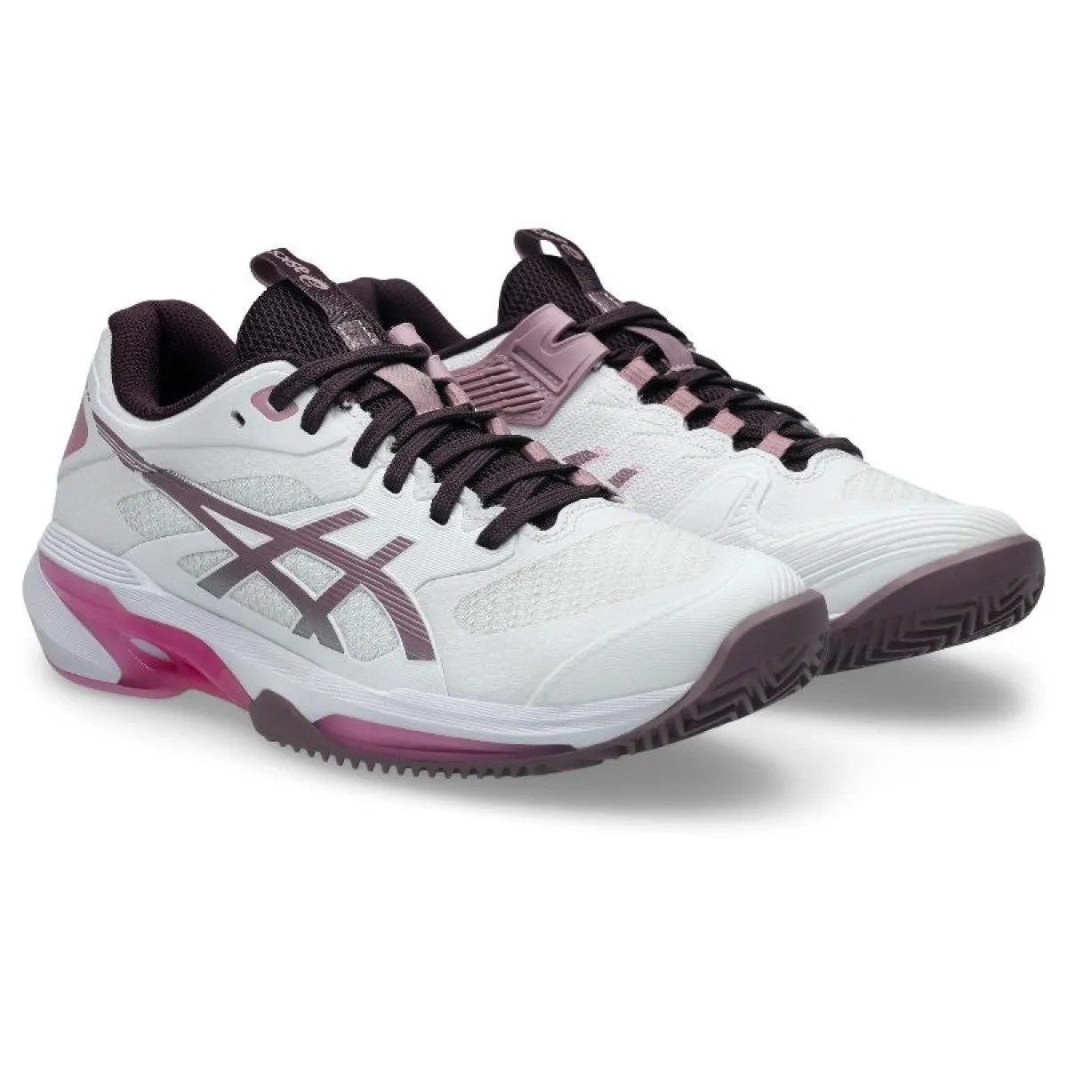 Asics Solution Speed FF 4 Clay White Mauve Women's Shoes - Image 4